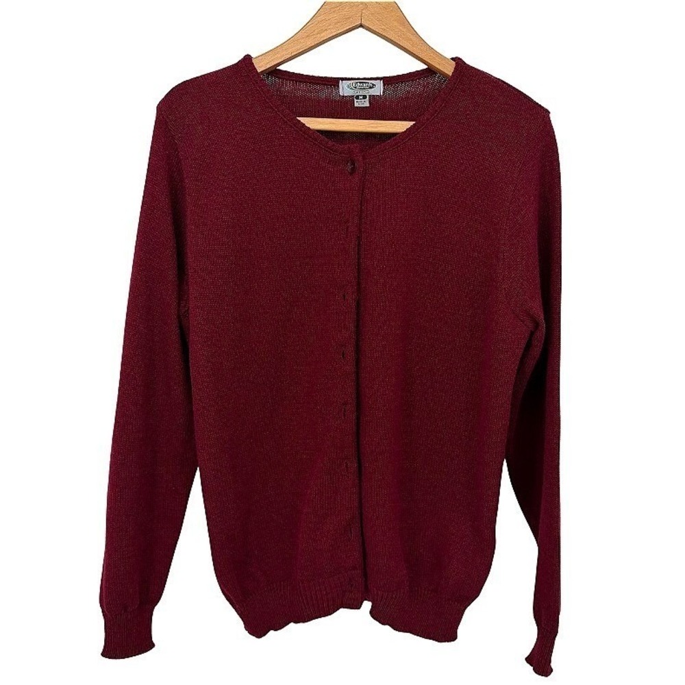 Edwards Knit Cardigan Sweater Burgundy‎ Tuff-Pil 'MGM Grand Detroit' Size MD